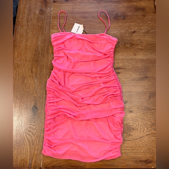 Superdown Ruched Pink Mini Dress - Picture 4 of 7